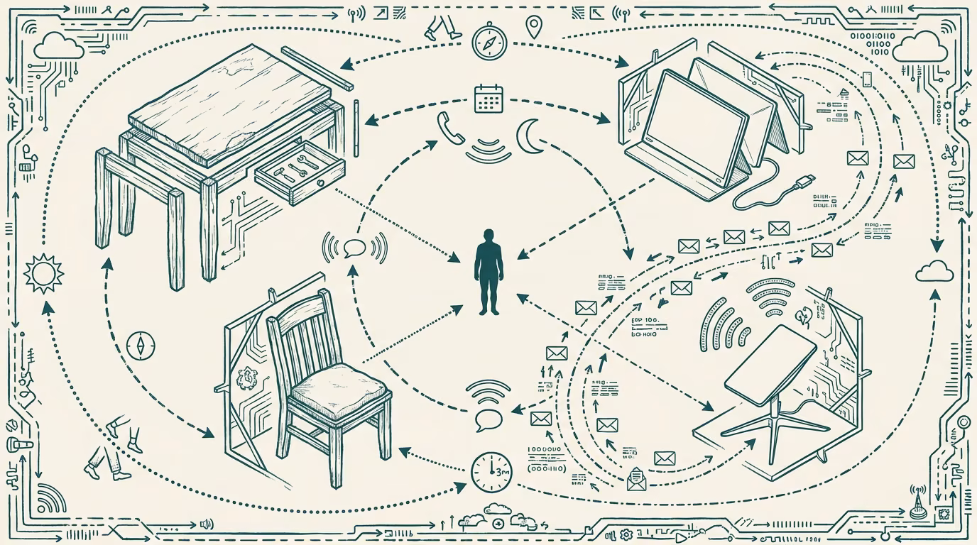 The cottage was already the office — by Thomas Jankowski, aided by AI