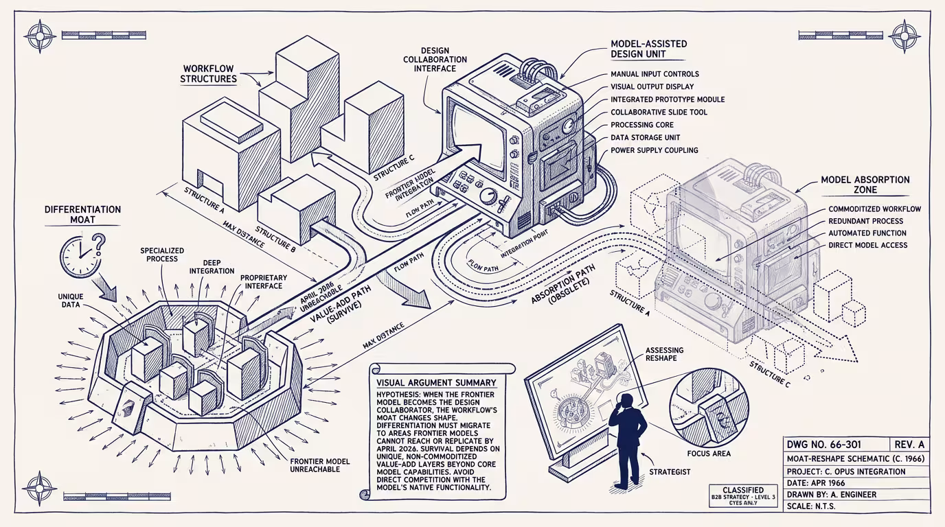 Opus 4.7 ships with design. Your B2B moat just got reshaped — by Thomas Jankowski, aided by AI